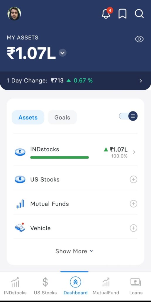 Avishek's INDMoney Portfolio